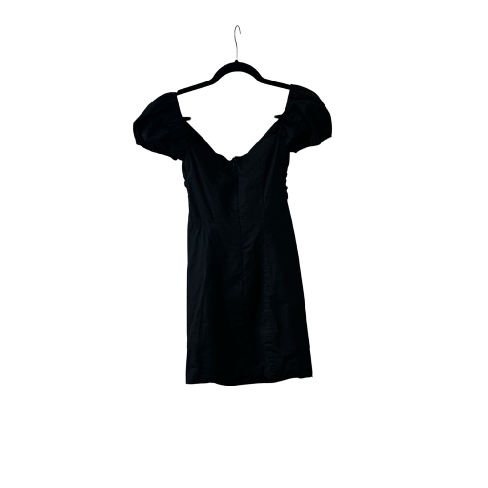 NWT Oh Polly Black Tie-Front Babydoll Mini Dress, Size 4 - Picture 6 of 7